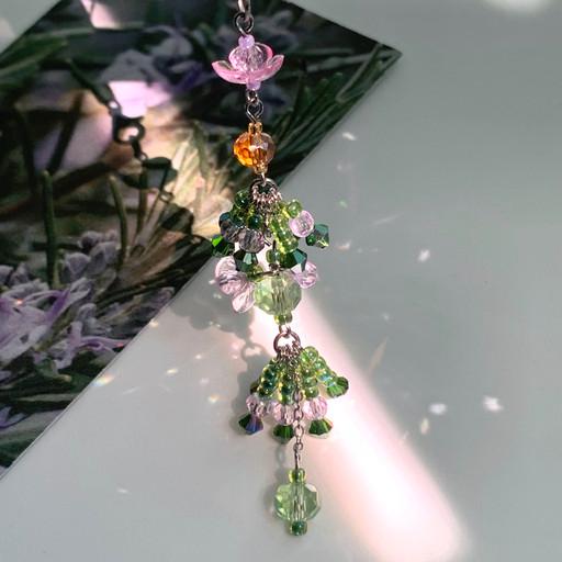 9월 탄생화🌿로즈마리🌿비즈 꽃 키링 핸드폰 스트랩