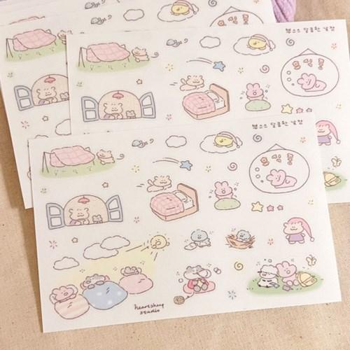 [하트쉽] 부스스 달콤한 낮잠 스티커