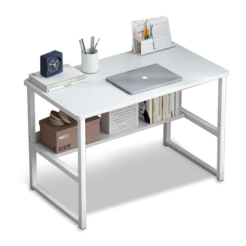 디모어 슬림 모던 선반 책상, 화이트, 80x40x73cm