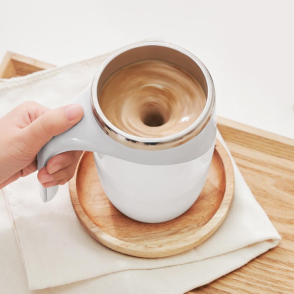 일상공감 토네이컵 380ml 원터치 자동회전 쉐이크 머그컵