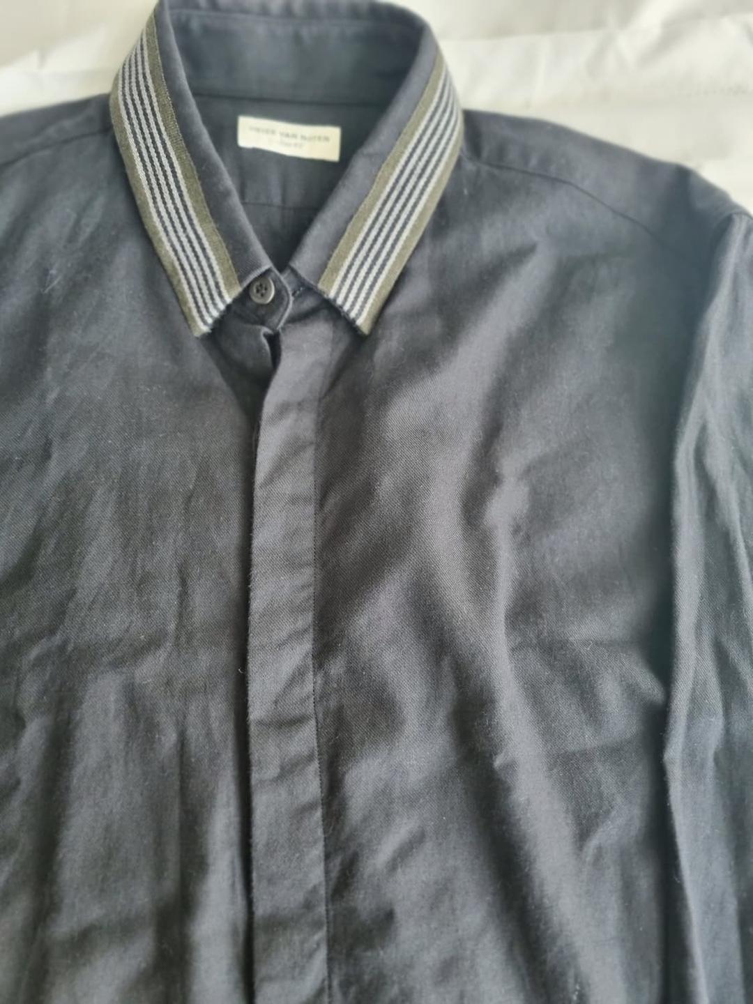 Dries van noten stripe collar shirt 46 | 후루츠패밀리