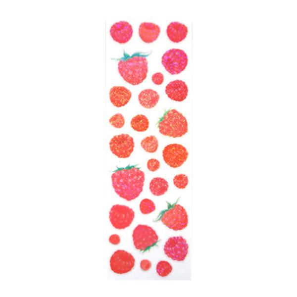 (st2krs) Glitter Raspberry Sticker
