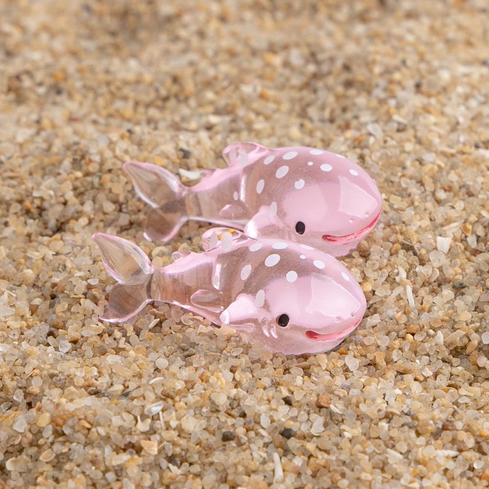 핑크 고래 모양 바다 파츠 마리모 키우기 어항 재료 B-R002