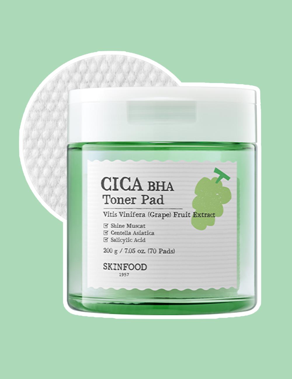 스킨푸드 [💚샤인머스캣패드 2매입X5매 증정]  샤인머스캣 시카 바하 패드 200g 70매_각질진정패드