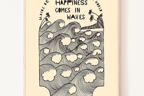 서핑 파도타기 포스터 하와이 캘리포니아 마이애미 비치 인테리어 액자