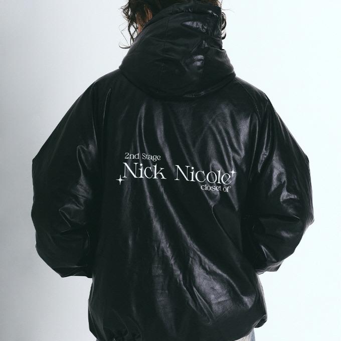 HOODED PUFFER GLOW PADDING_BLACK