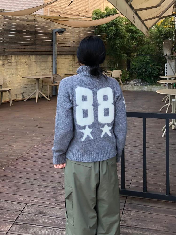 88 울 집업 니트