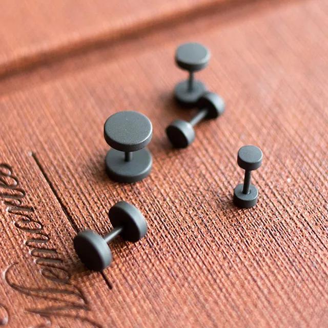 무광 블랙 여자 바벨 피어싱