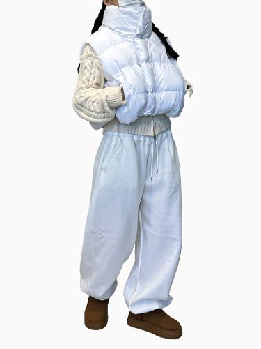 [🚀당일발송🚀/MADE]겨울 기모 와이드 스트링 조거 트레이닝 팬츠 (오버핏,사계절 기모 Ver.)