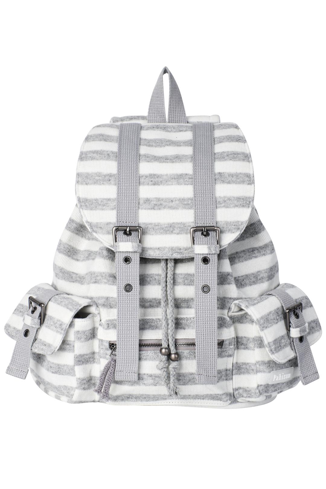 WOOL STRIPE BACKPACK_GRAY