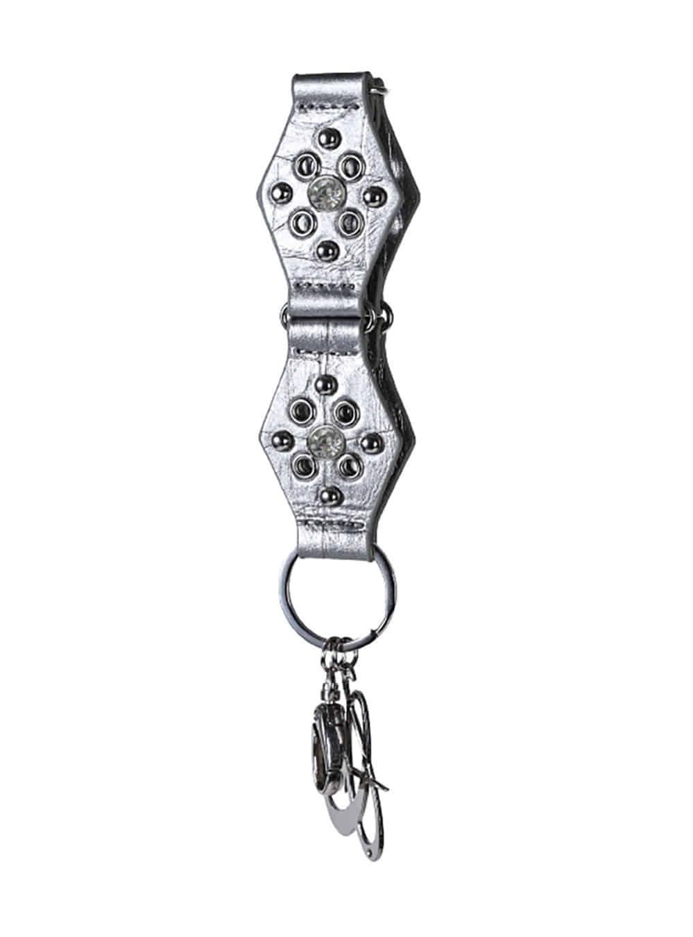 Retro Detail Leather Keyring