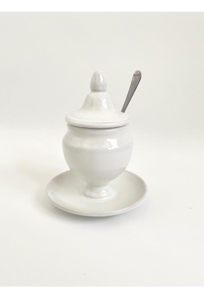 [vintage] france moustier lidded pot 무스띠에 팟 스푼 포함
