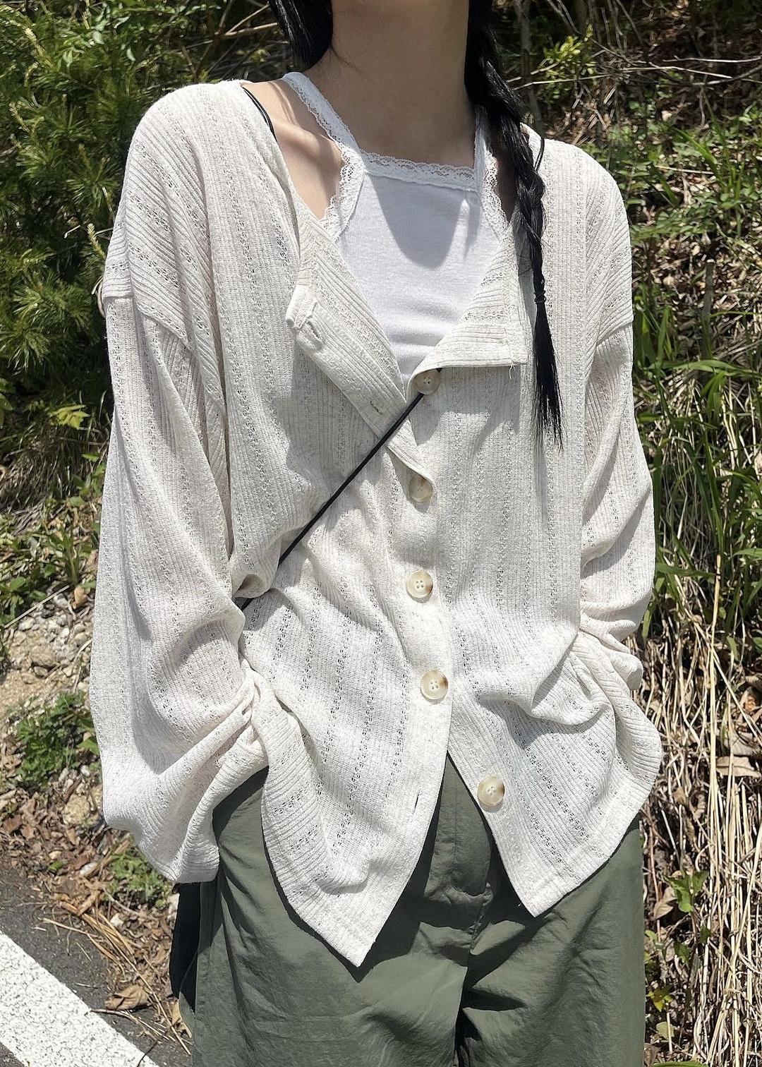 원오브젝트 Olive Loose Fit Cardigan