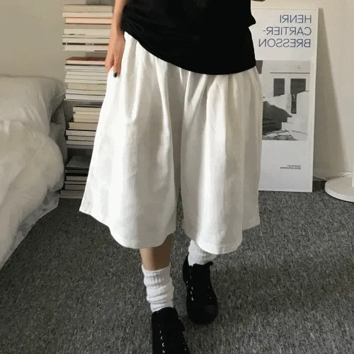 [여름추천🌿/유니섹스] 린넨 버뮤다 밴딩 팬츠