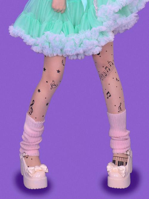 music note stockings (2color)
