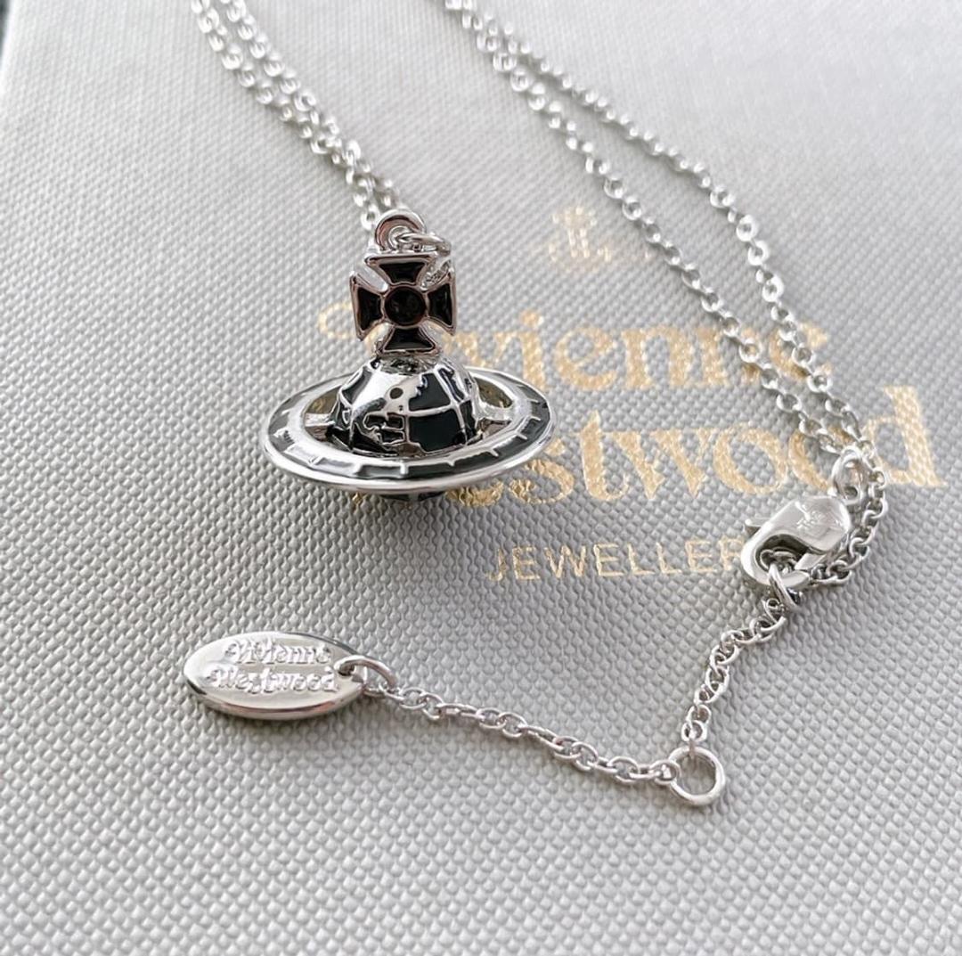 비비안웨스트우드 아카이브 블랙 지구본 orb 팬던트 목걸이  | 후루츠패밀리