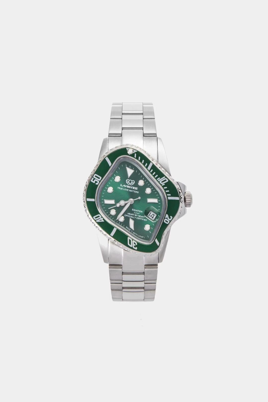 Crashed Submariner Steel Watch - Green / One Size