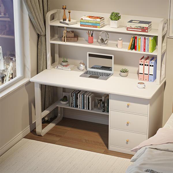 책상 신학기 대학생 책장 서랍 세트 화이트 가정 PC데스크