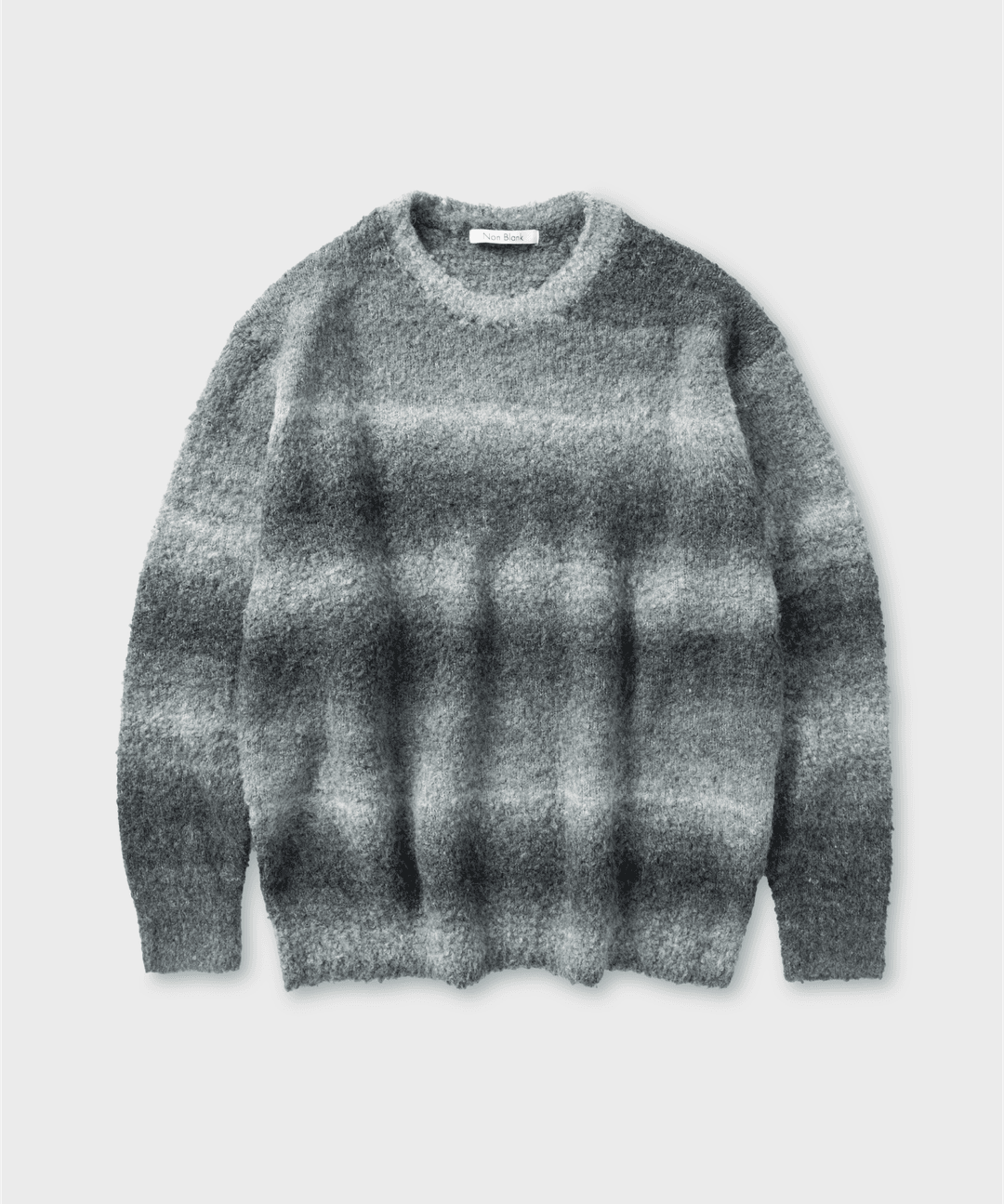 그라데이션 라운드 니트_BLACK