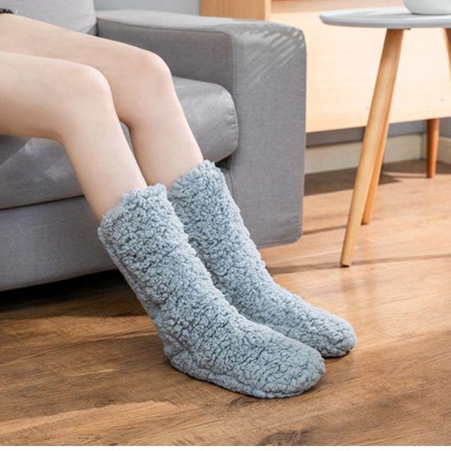(+)통통한 기모 방한 털 수면 양말 [따뜻한 두꺼운 겨울 수족냉증 숙면 잘때신는 보온 양털 극세사 뽀글이 임산부 덧신]