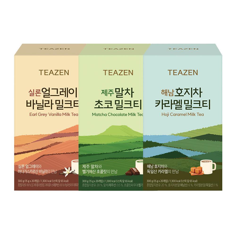 티젠 홍차 밀크티 20스틱X3박스(60스틱)