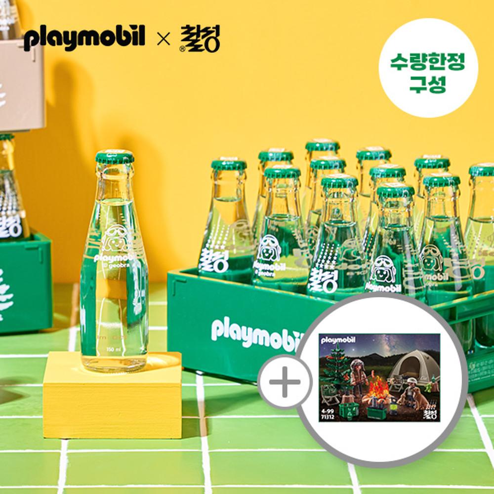 [직영] 플레이모빌칠성 기획세트 (칠성사이다 150ml 미니병+스티커+캠핑피규어) [원산지:상세설명에 표시]