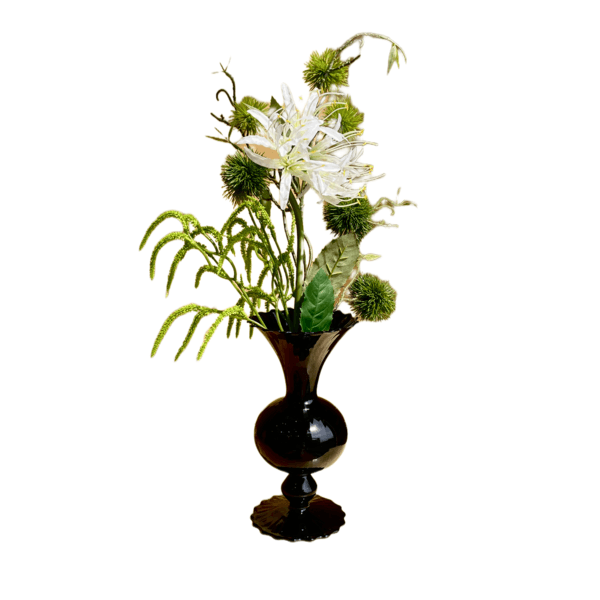 [vijewl] modny black vase + greenery  fabric flower set / 모드니 블랙화병+그리너리조화 세트 (화병만 구매가능)