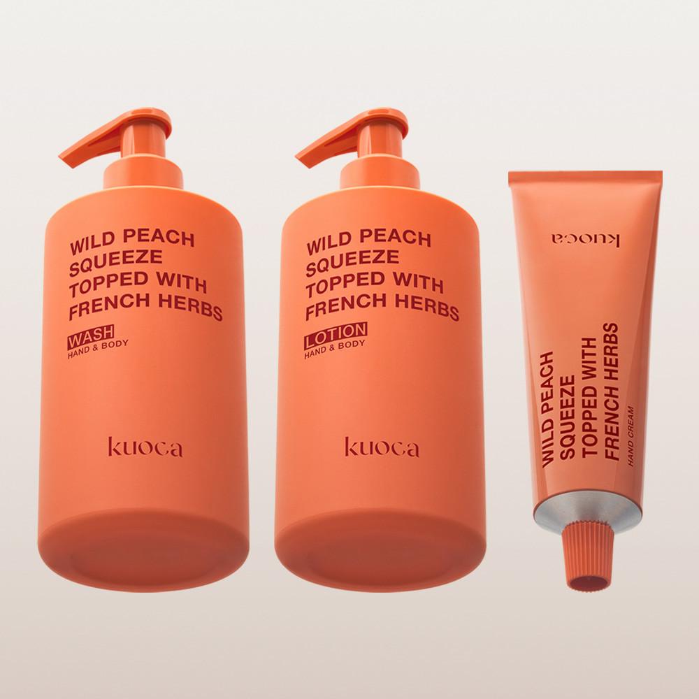 쿠오카 와일드피치 핸드&바디 케어 3종 세트 (300ml+300ml+50ml)