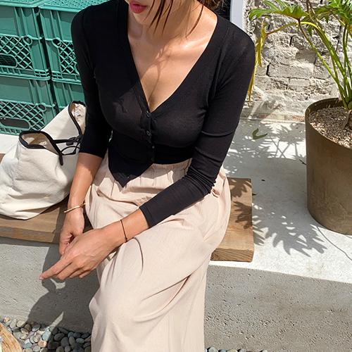 [MADE] 비비드 텐셀 브이넥 CARDIGAN