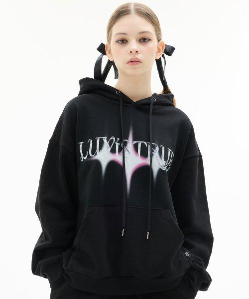 VL METALLIC LOGO HOODIE(BLACK)