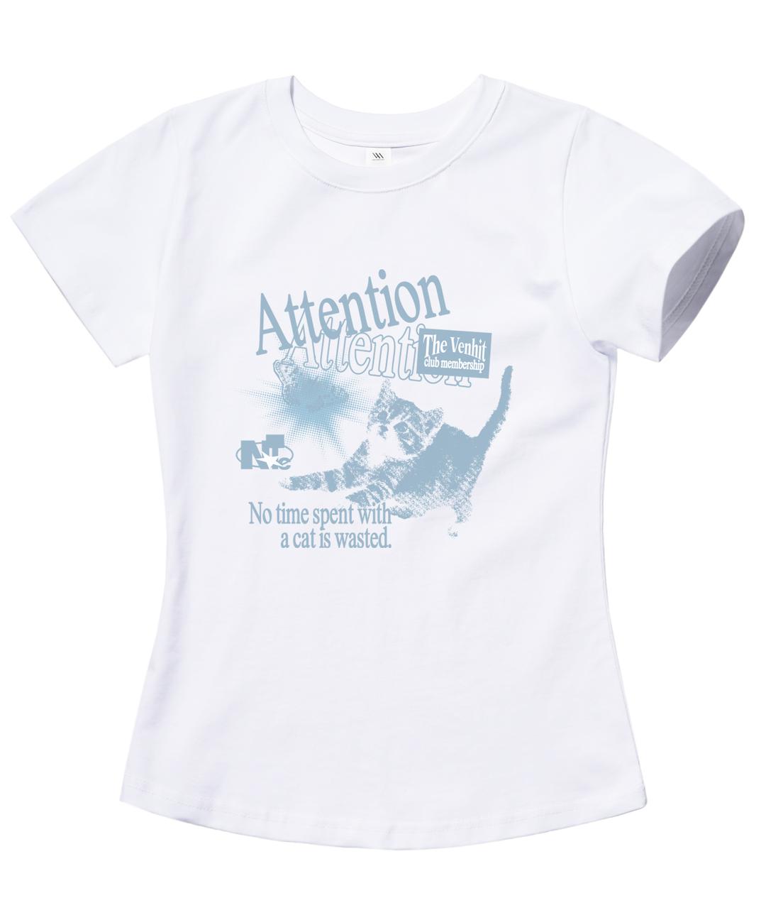 벤힛 ATTENTION CAT 슬림핏 반팔티