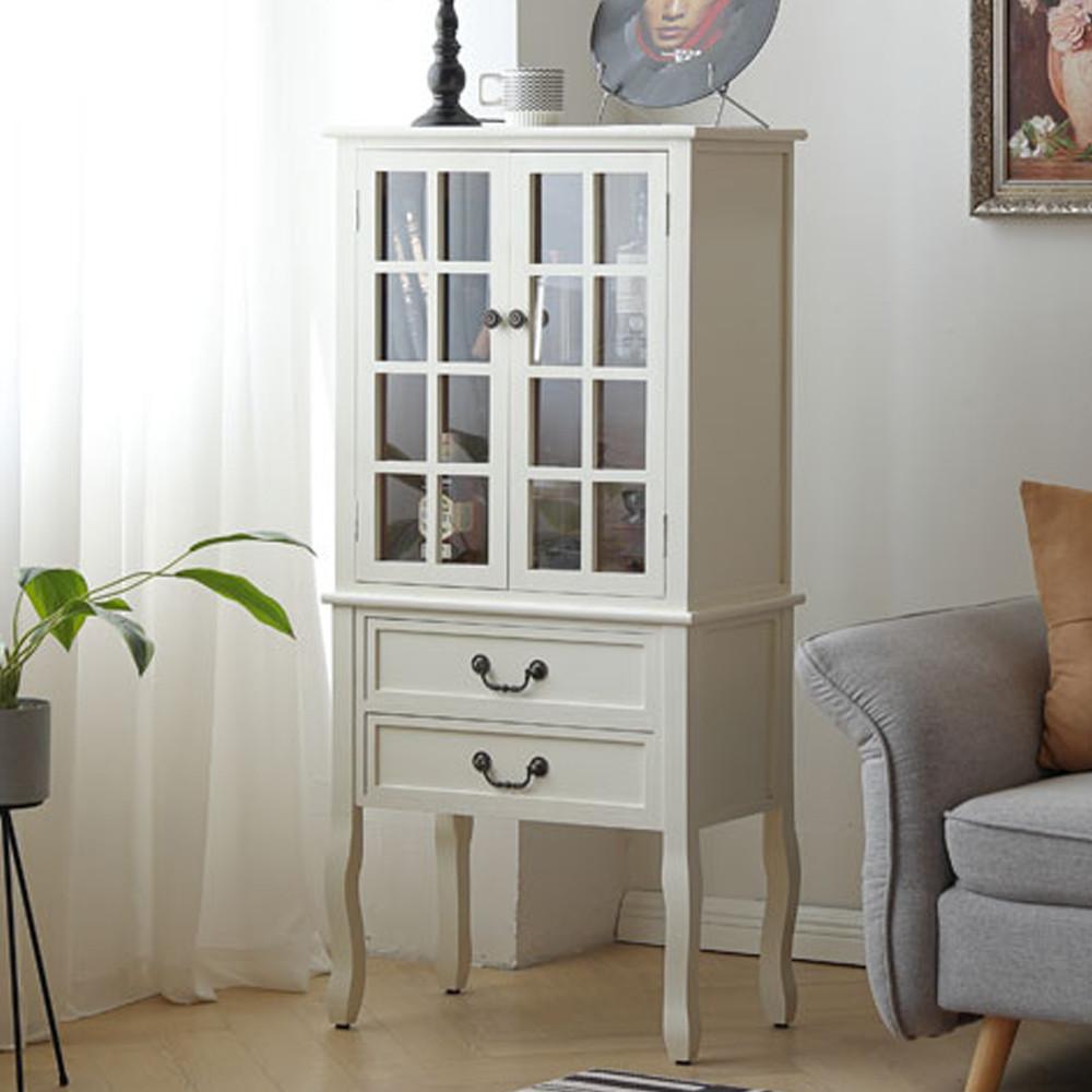 엔틱 술장식장 진열용 낮은 유리 수납장