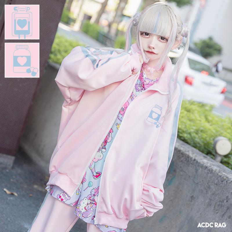 輸血/薬瓶 ジャージジャケット P.PI/P.BL - P.PINK/P.BLUE / 輸血パック / FREE