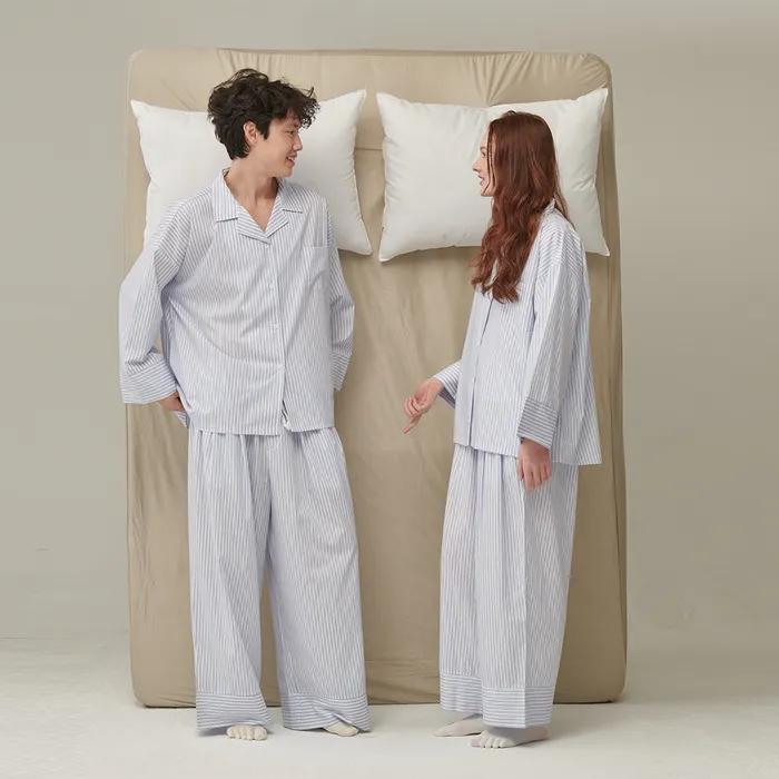 [3/31 예약 출고] [29CM 단독] (uni)도미토리 펜슬 스트라이프 파자마 블루