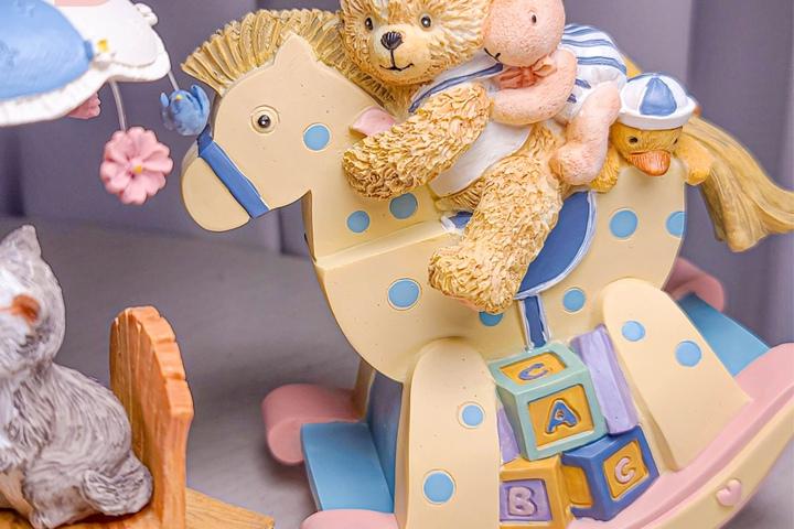 흔들목마 테디베어 토끼 오르골 아이방 꾸미기 출산선물 소품