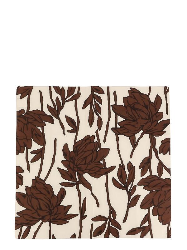 모티프 프린트 코튼 머플러