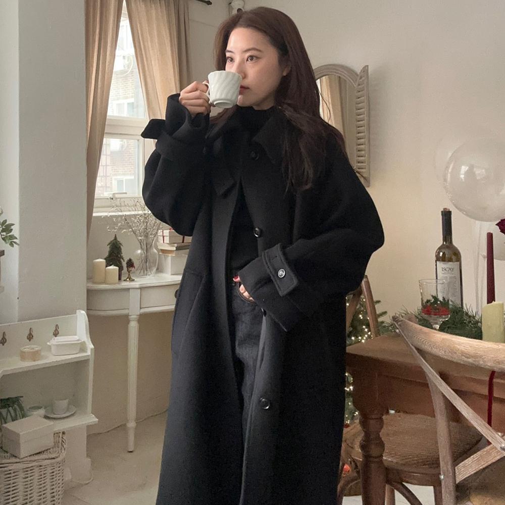 SIOT4128 캐시미어 블렌드 발마칸 코트_Black