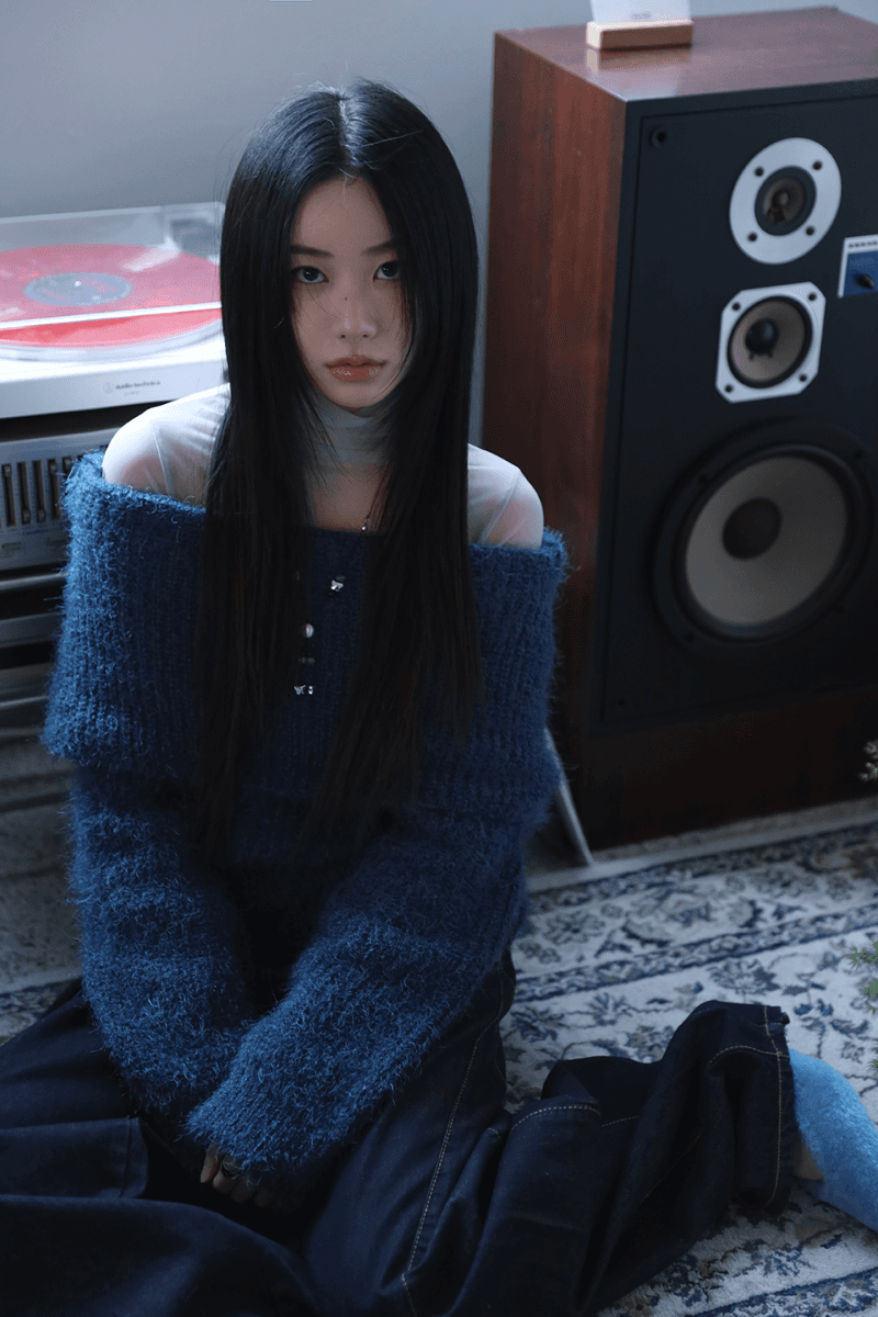 [MD PICK] 솔잎 퍼 숄더 니트