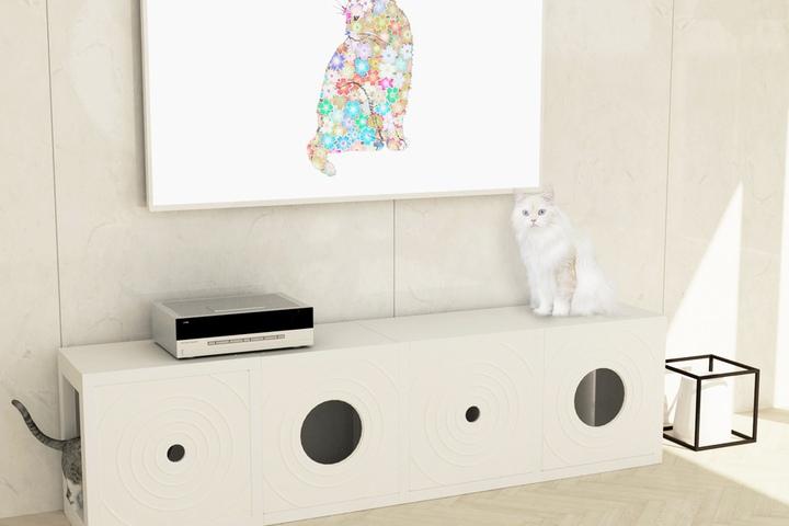 고양이집 TV거실장 4-1