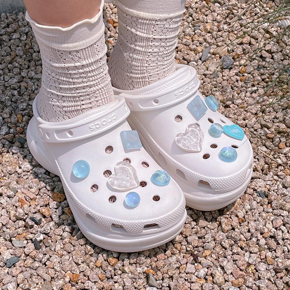 아쿠아마린 원석 지비추 세트 진주 신발 파츠 참