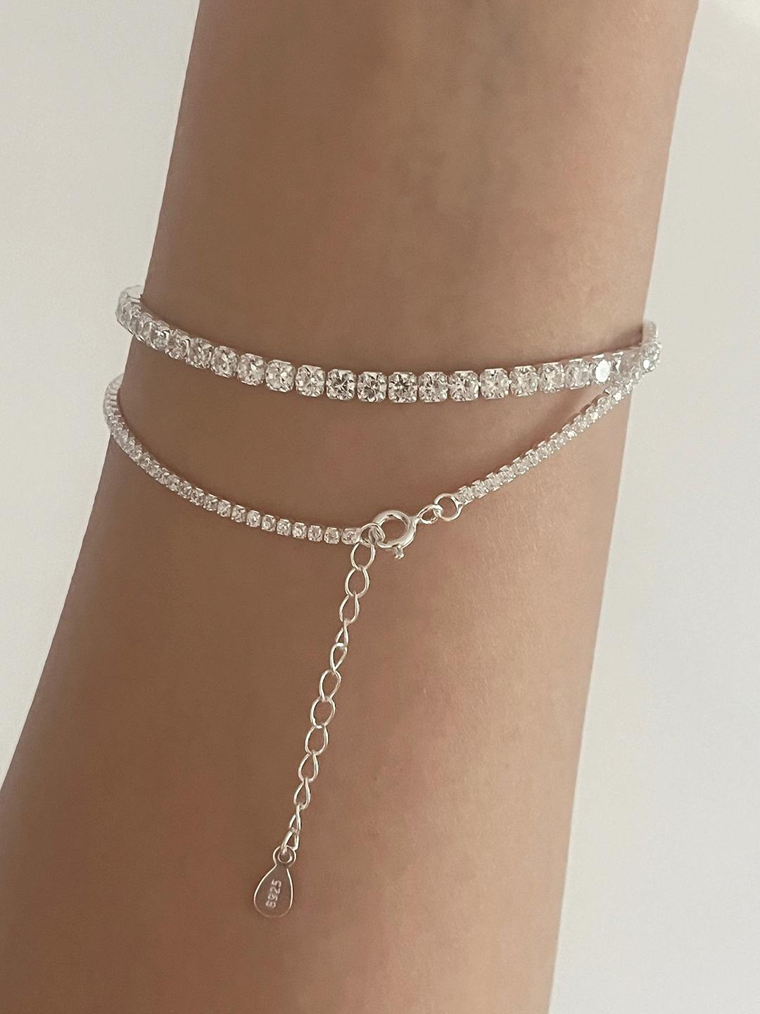 (silver925) Cubic tennis bracelet *2size