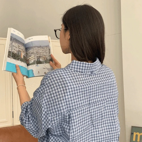 간절기 체크 세미여유핏 남방_nb[2color!]