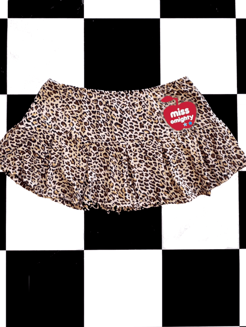 MISS OMIGHTY SKORT IN LEOPARD