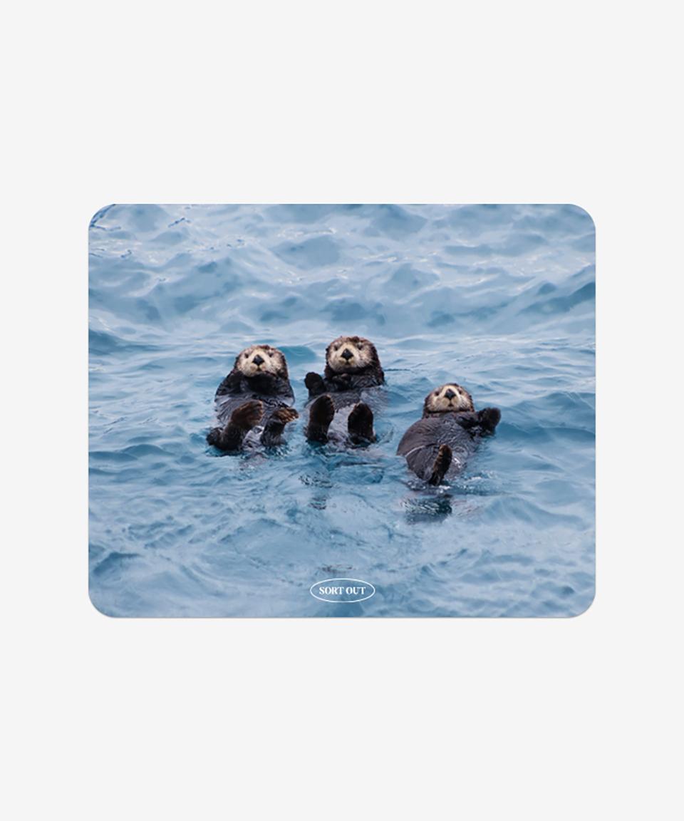 trio sea otter mouse pad 트리오 해달 마우스패드