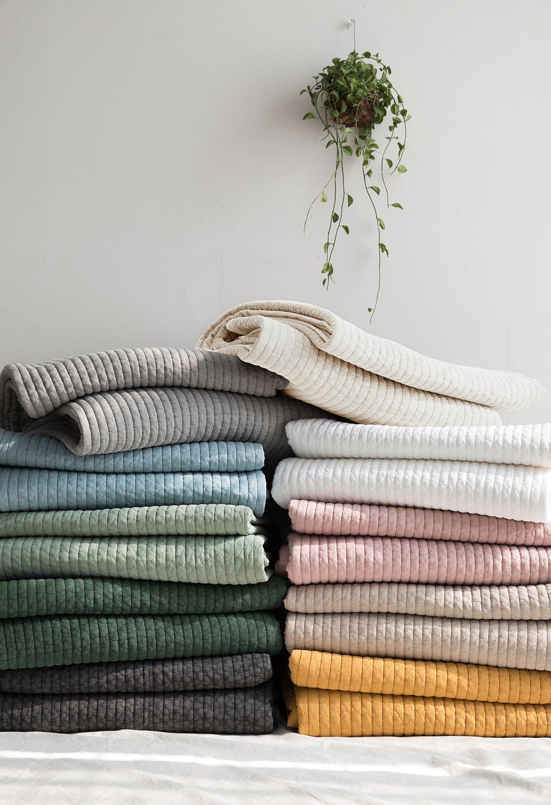 위크엔드 100수 줄누빔 패드 겸 스프레드 |9컬러| 100수 고밀도 바이오 워싱 면