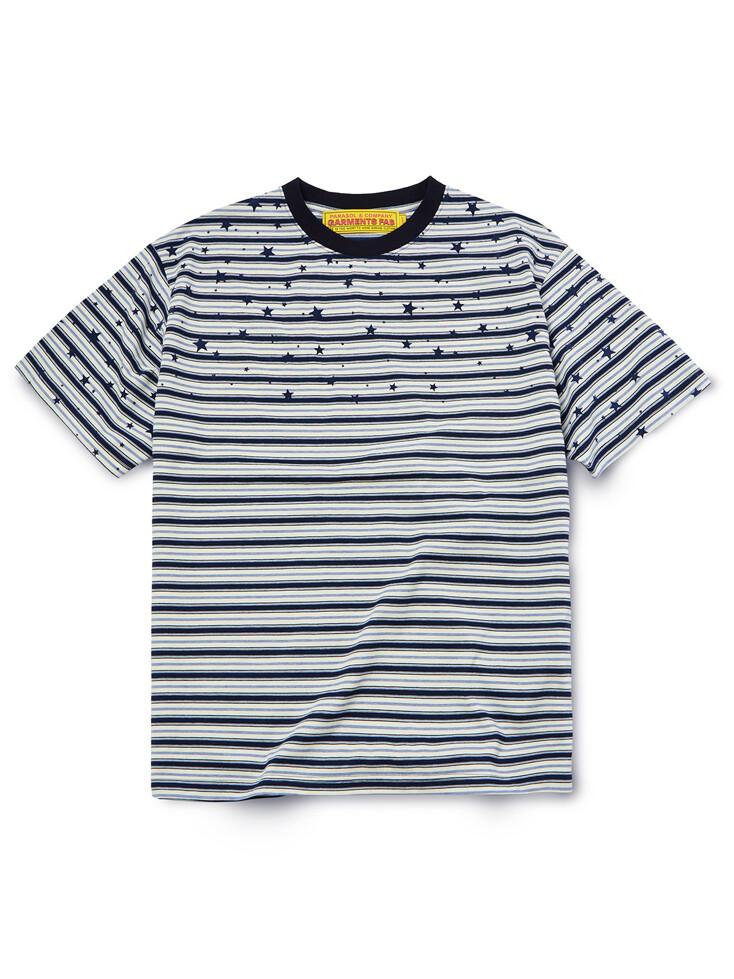 Star Floking Stripe Tee (NAVY)
