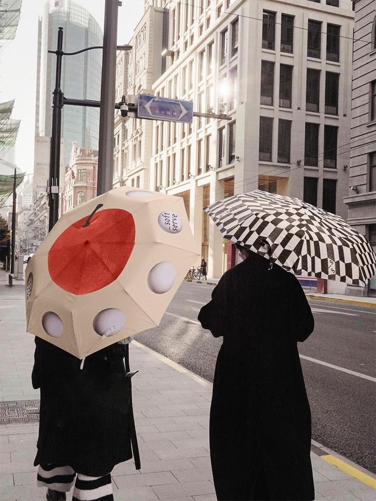 사과 우산 uv 자외선 차단 단우산 양산 apple mini umbrella