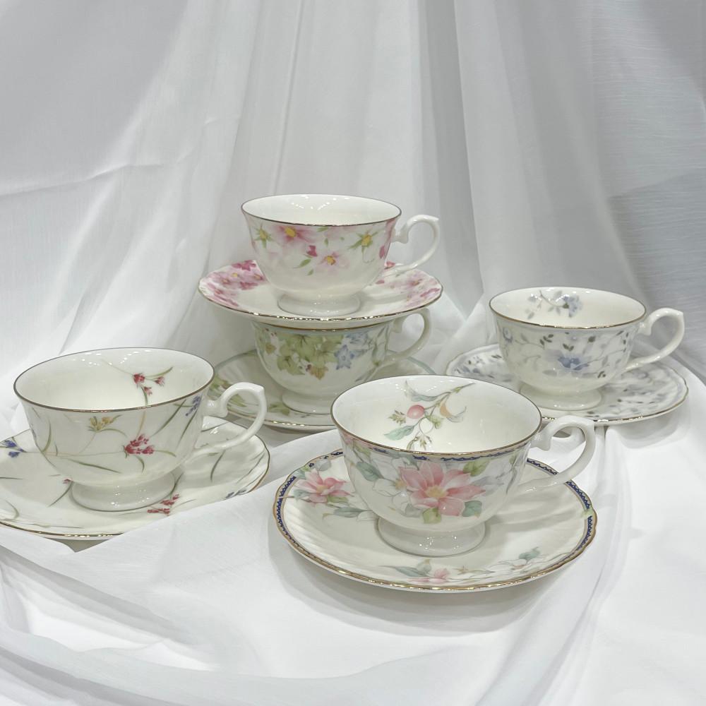 [HOYA] 호야 차이나 빈티지 찻잔 컵앤소서 5type