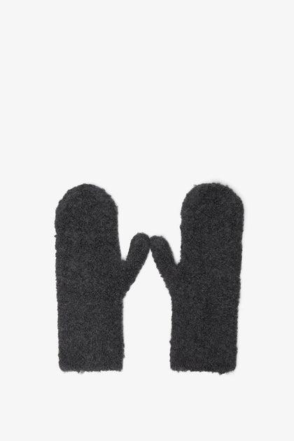 Ladislas faded black cashmere mittens