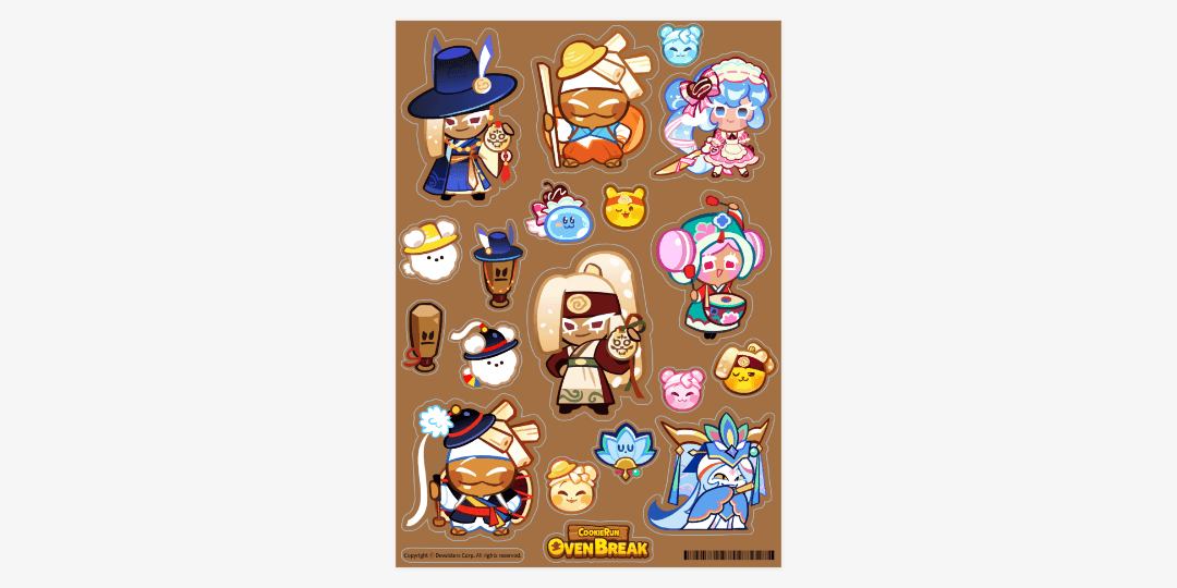CookieRun： OvenBreak 쿠키런 약과마을 진상품 도난사건 스티커 ㅣ 마플샵